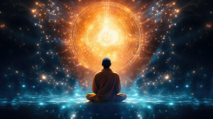 Fototapeta na wymiar transcendent meditation and step into the realm of pure consciousness.