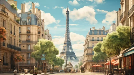 Kussenhoes Nostalgia for old Paris France © Veniamin Kraskov