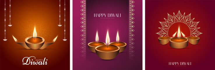 Happy Diwali Social Media Post for Advertisement, Status Wishes, Banner, Greeting Card
