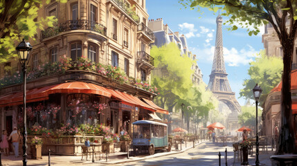 Naklejka premium Nostalgia for old Paris France