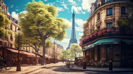Fototapeta na wymiar Nostalgia for old Paris France