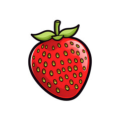 Obraz premium Strawberry flat clipart