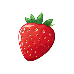 Fototapeta premium Strawberry flat clipart