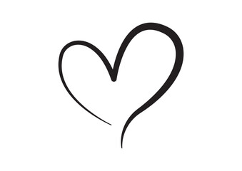 Hand drawn Heart Icon vector artwork.