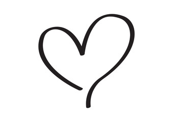 Hand drawn Heart Icon vector artwork.