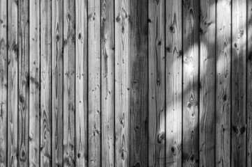 Knotty Pine Corner Wall in Black and White.  