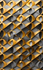 Gold geometric background art. modern grey pattern, Generative AI