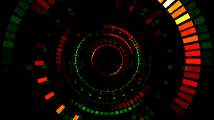 Background with an abstract pseudo-spiral. wallpaper with a fractal design. Digital creative graphic design artwork.