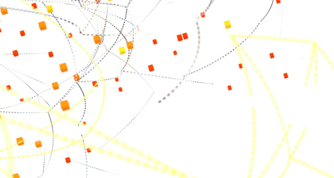 network shape. Abstract 3D render