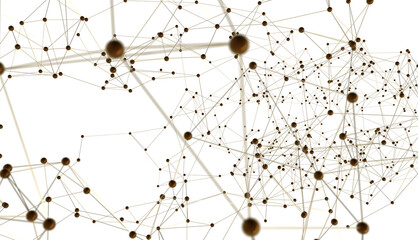 Abstract digital background of points and lines. Glowing plexus. Big data. Network or connection.