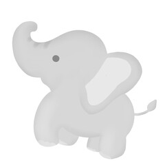 Baby Elephant Wild Animal Icon Graphic Clipart Cartoon