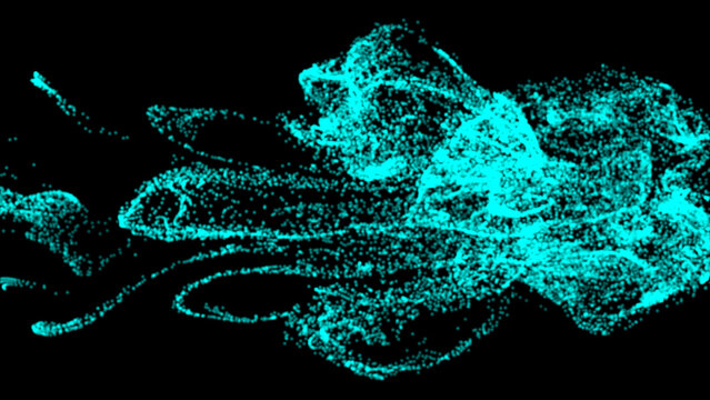 3D rendering backdrop that is abstract. Trapcode create a backdrop of flowing color.
