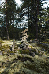 Pile of rocks in a Finnish forest