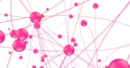 Abstract 3d rendering of network concept. Modern background. Futuristic shape with spheres and lines. Design for poster, cover,