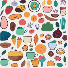 seamless pattern with food