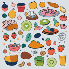 seamless pattern with food