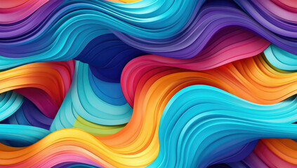 Obraz premium Background with liquid colored swirls and dye blends that flows from top to bottom. Fluid art acrylic texture with colorful waves, mixing paint effect. Abstract backdrop with bright blended colors.
