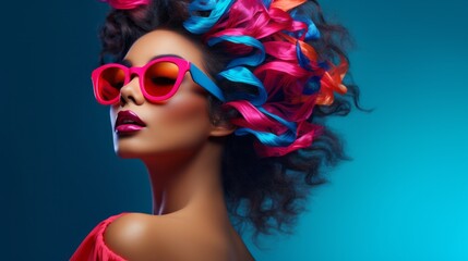 Vibrant background capturing the essence of both fashion and beauty elements
