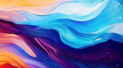Fototapeta na wymiar Abstract Colourful Wave Splash Illustration Generative AI.