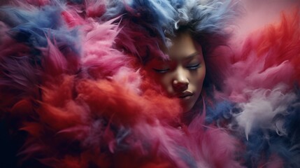 Artistic abstract fur with a touch of fantasy and imagination