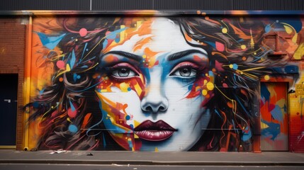 A striking piece of street art, making a bold statement in the city