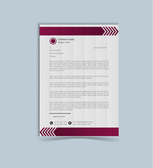 Clean and professional corporate company business letterhead template design