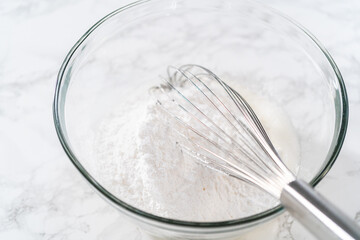 Homemade royal icing for decorating heart-shaped sugar cookies
