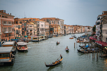 Grand Canal, Venezia, panoramic view - obrazy, fototapety, plakaty