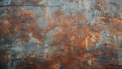 Photo of Rustic Elegance: A Weathered Metal Surface with Rust Patina