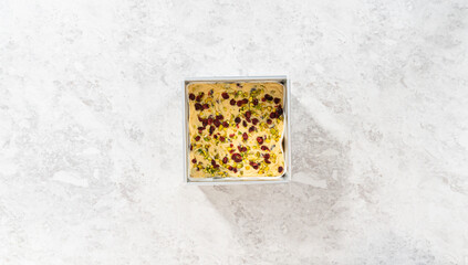 Cranberry pistachio fudge