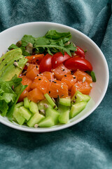 bowl with salmon