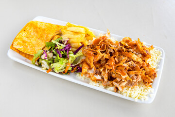 Chicken wings barbeque in a dish with BBQ grill sauce . Izgara tavuk kelebek sis kanat. Tavuk sis, gogus.