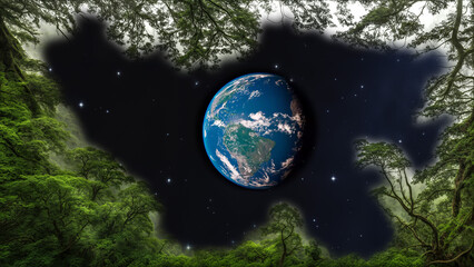 the earth in the rainforest