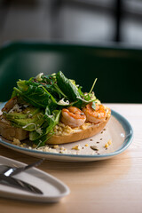 sandwich with shrimps