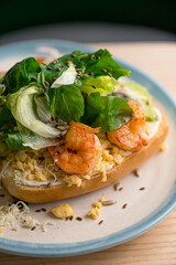 sandwich with shrimps