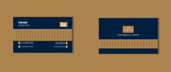 Modern shape double sided business card layout.