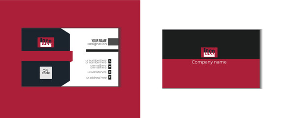 Double sided business card vector  illustration.