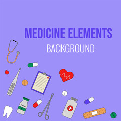 Background with medical elements, medical wallpaper