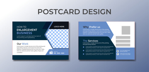 Corporate and Digital Business Marketing Promotion Horizontal postcard card Design Corporate Identity Template.