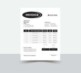 Professional corporate invoices design.