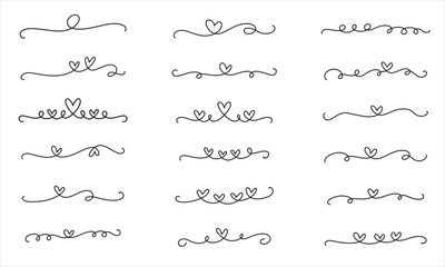 One line drawing - Heart. Beautiful tangled divider shape. Vector hand drawn graphic illustration - isolated
