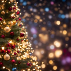 Fototapeta na wymiar Christmas tree light background