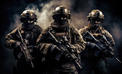 soldiers in camouflage