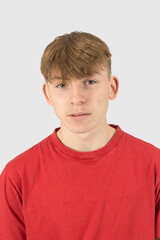 Fototapeta premium Headshot of a teenage boy