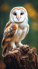 coruja de celeiro comum, fundo da natureza