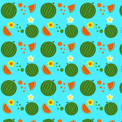 summer pattern ripe watermelon