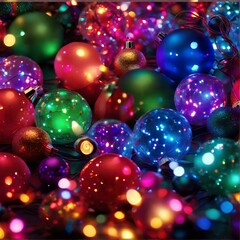 Christmas tree light background.	