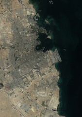 Doha, Qatar, visto desde Landsat