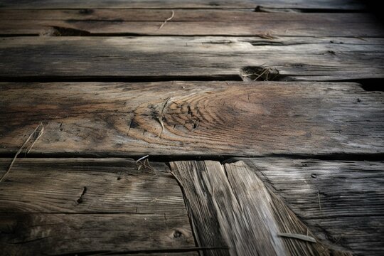 Weathered plank with no writing. Generative AI