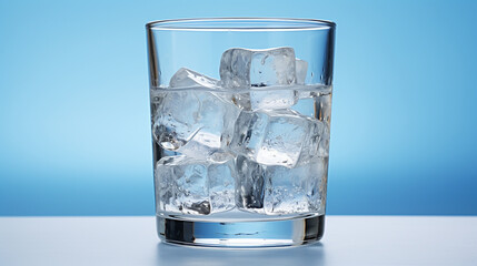 copo de água com gelo transparente 